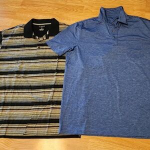 Lots 2 Mens Short Sleeve Golf Polo Shirts XL EUC